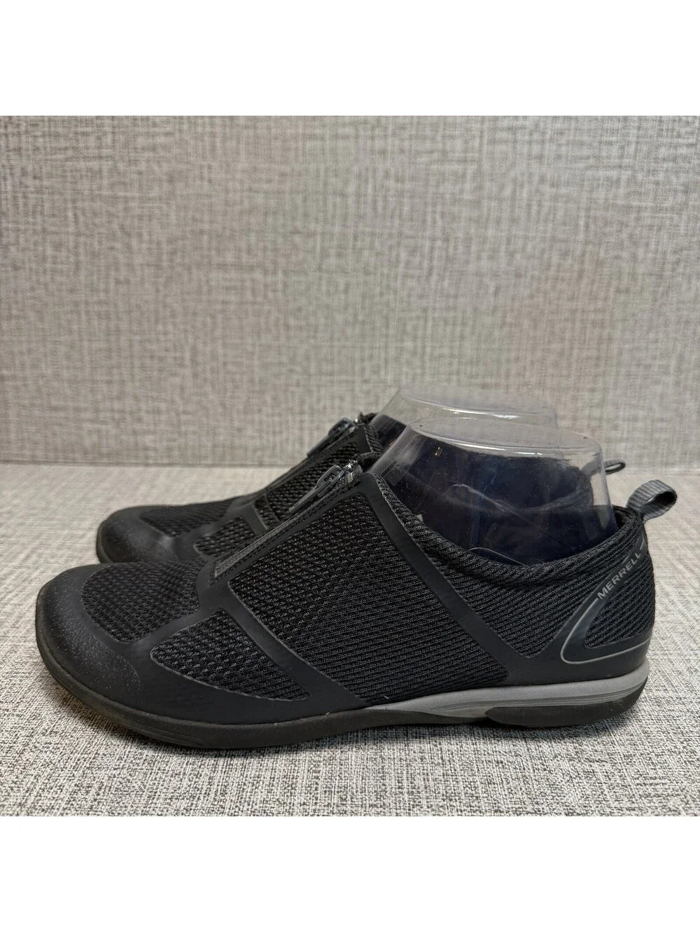 Merrell Shoes Womens Sz 6.5 Black Ceylon Sport Zip Casual Sneakers Mesh Low
